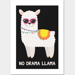 No Drama Llama - Funny Saying Llama Posters and Art